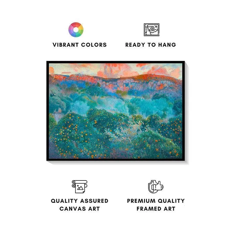 Sun Of Dawn Canvas Wall Painting - Black Frame media 4