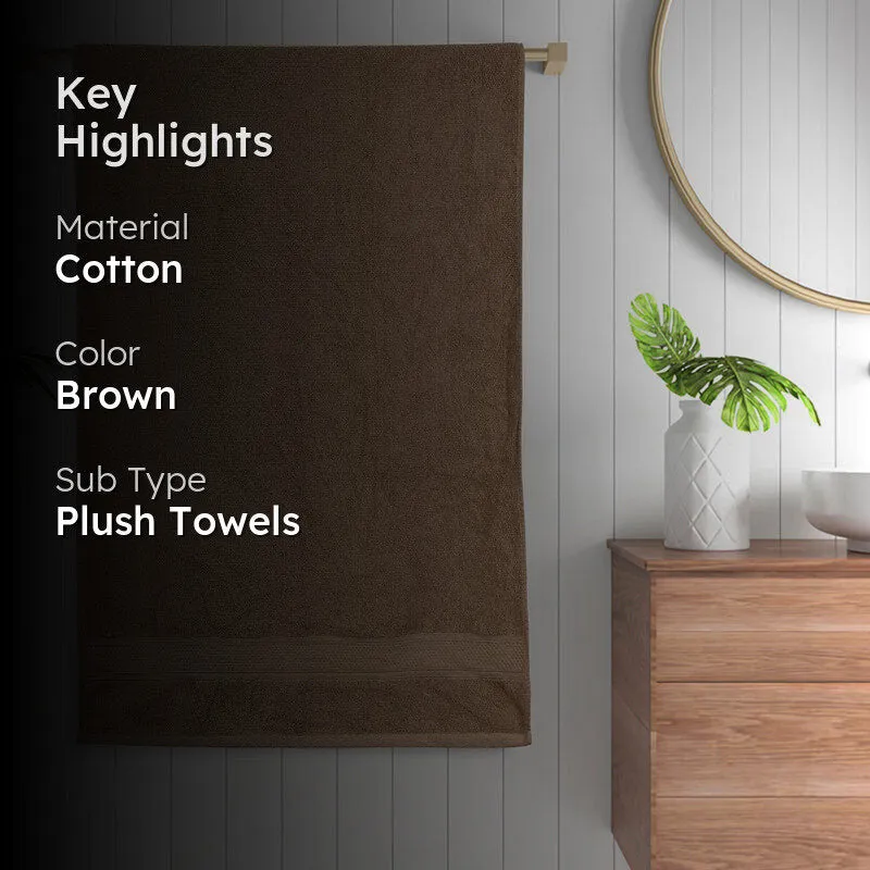 Velvique Cotton Bath Towel - Light Brown media 2