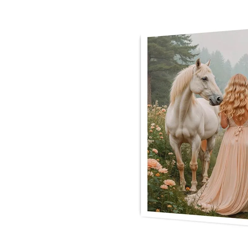 Ethereal Bond Canvas Wall Painting With White Frame media 5