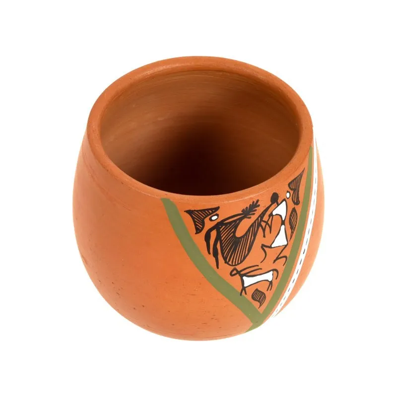 Warli Beauty Earthen Khullad (150 ML) - Set Of Six media 5