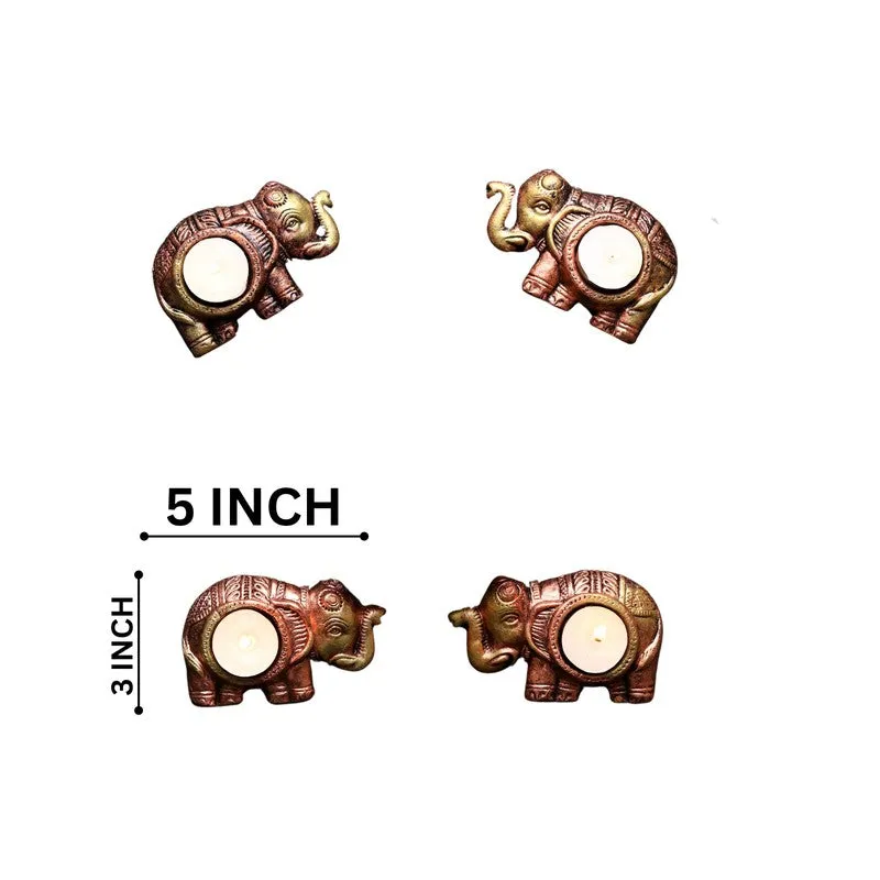 Elephant Tea Light Holder - Set Of Four media 8
