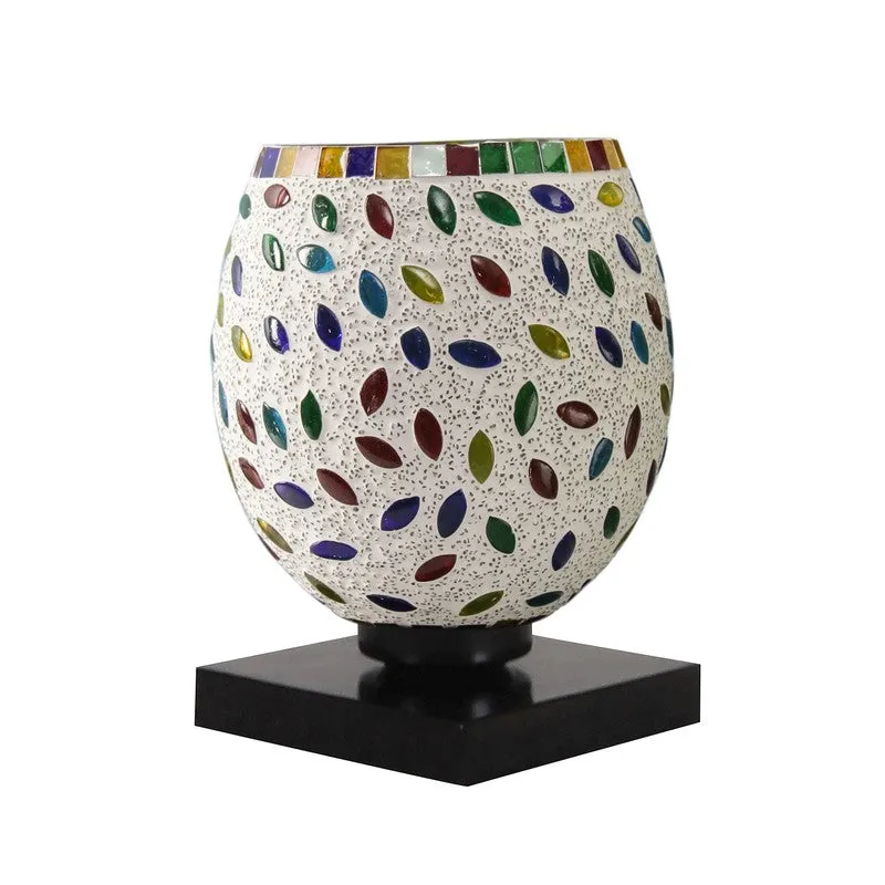Flarin Mosaic Glass Table Lamp With Wooden Base - Multicolor media 5