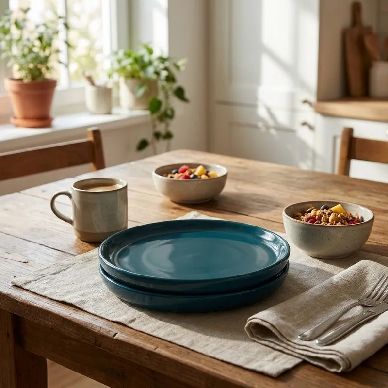 Ceramic Quarter Plate (Blue) - Set Of Two media 3