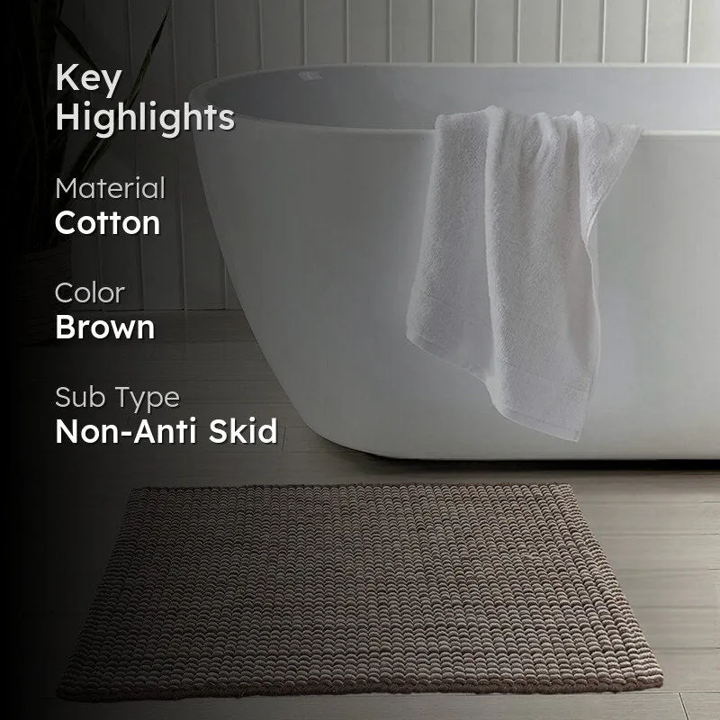 Sela Cotton Bath Mat - Brown media 2