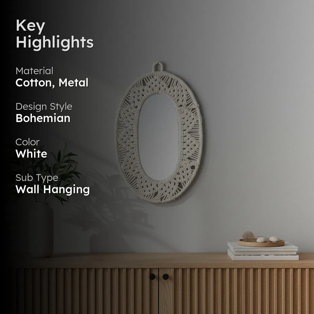 Soulfully Boho Macrame Wall Mirror media 3