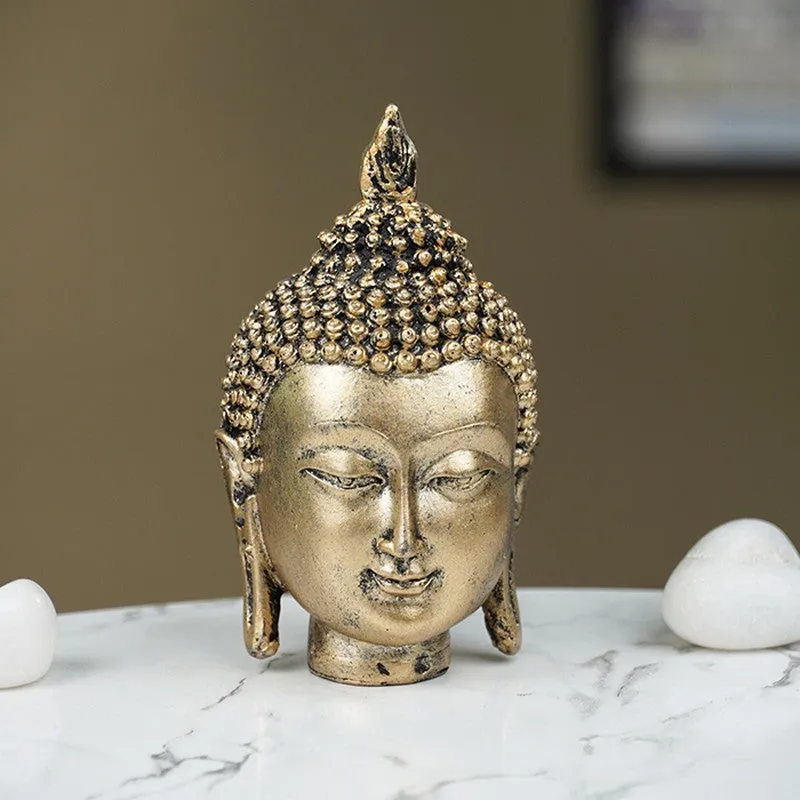 Serene Glow Buddha Decor Showpieces - Gold media 6