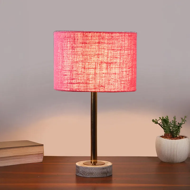 Sienna I Rodin Wooden Table Lamp - Pink,Gold,White media 2