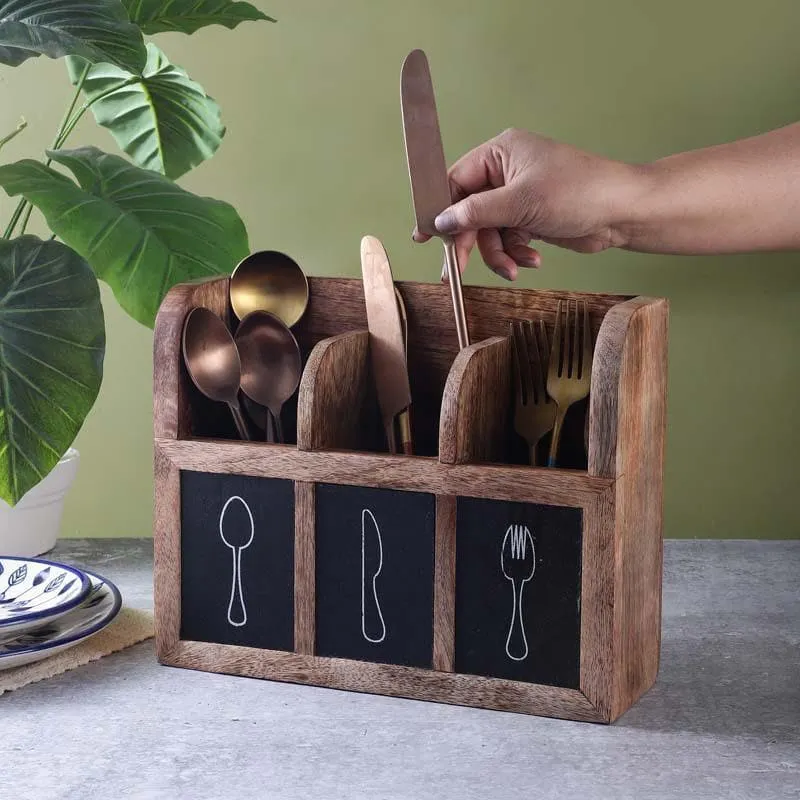 Elite Wooden Cutlery Box media 3