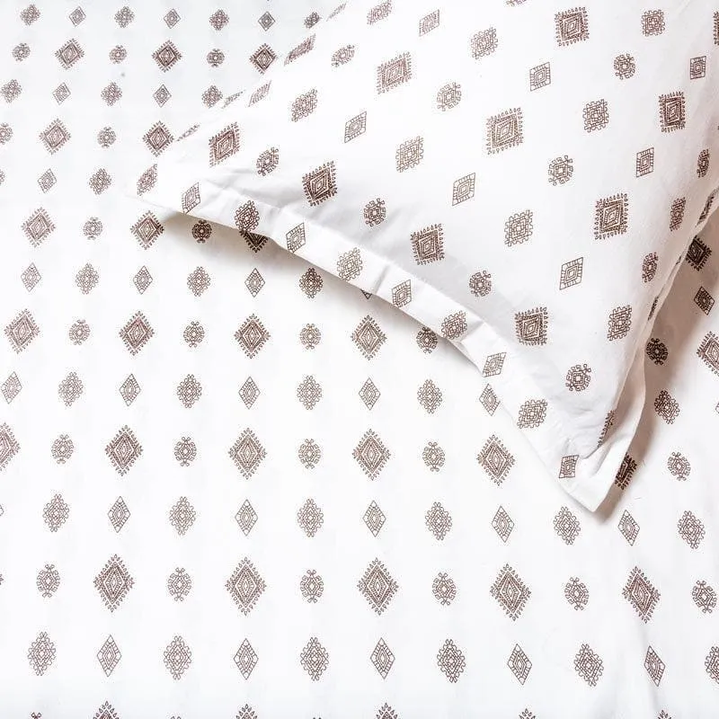Swayam White Divinity Cotton Bedsheet - 210 TC media 3