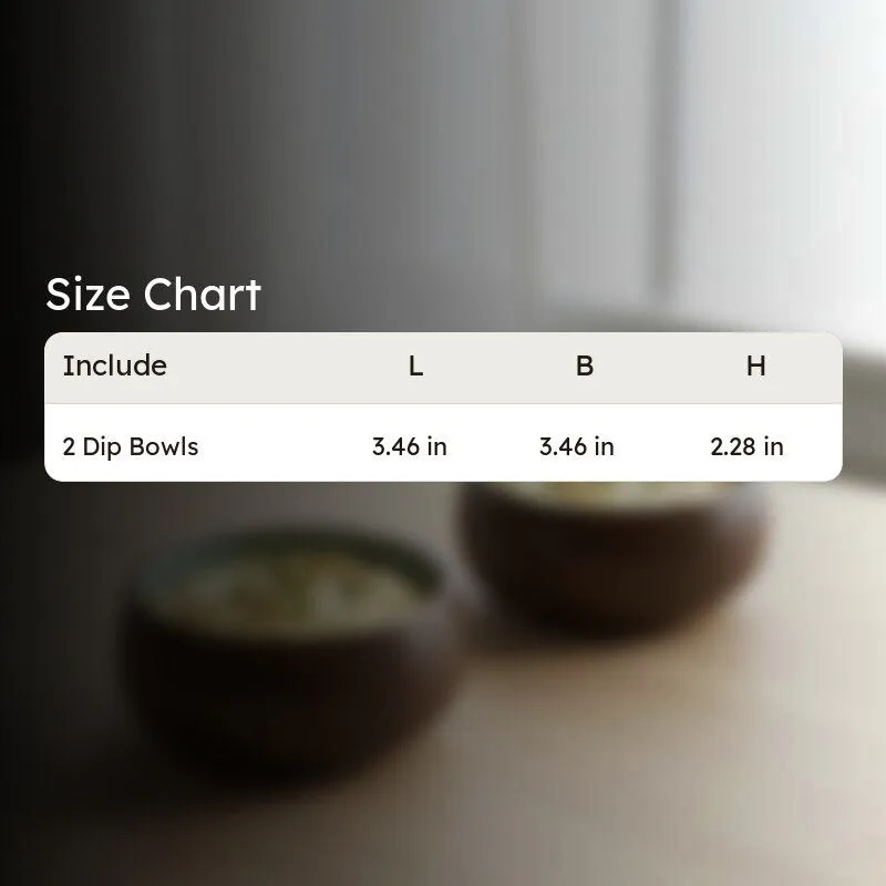 Chestnut Handcrafted Ceramic Dip Bowls (Brown,150 mL) - Set Of Two media 7