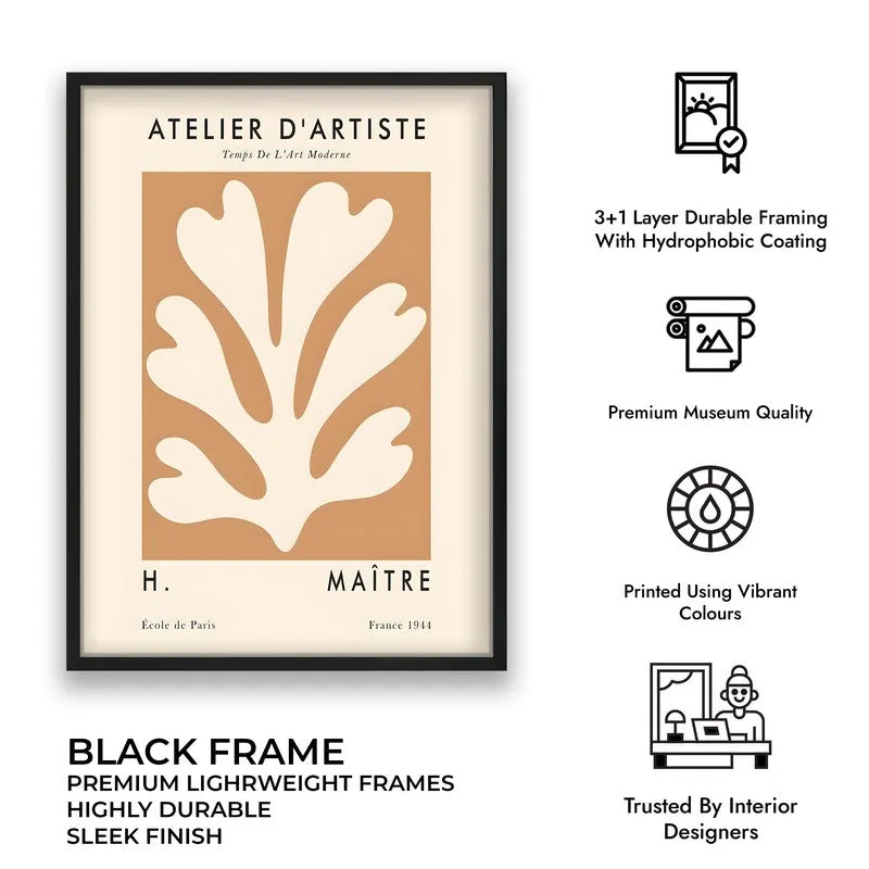 Earthy Elegance Canvas Wall Painting With Black Frame media 8