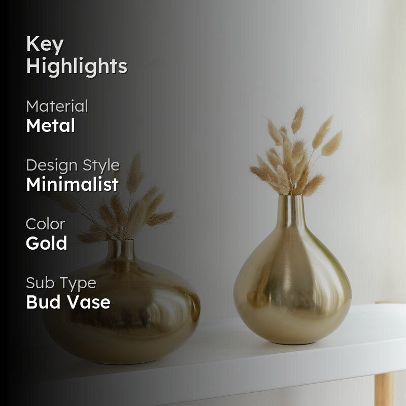 Elory Elda Metal Vase - Set Of Two media 2