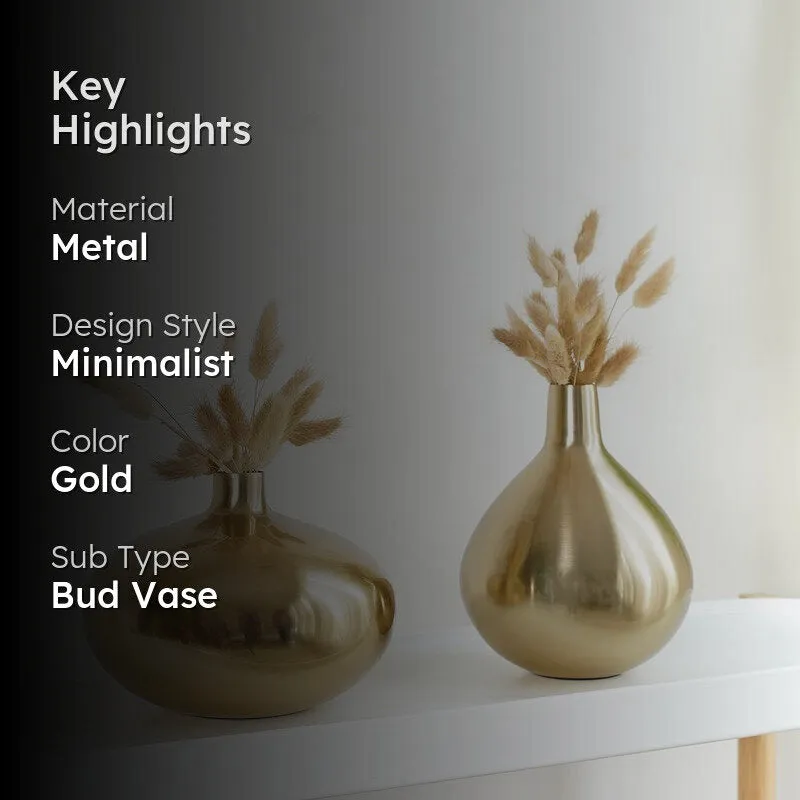 Elory Elda Metal Vase - Set Of Two media 2