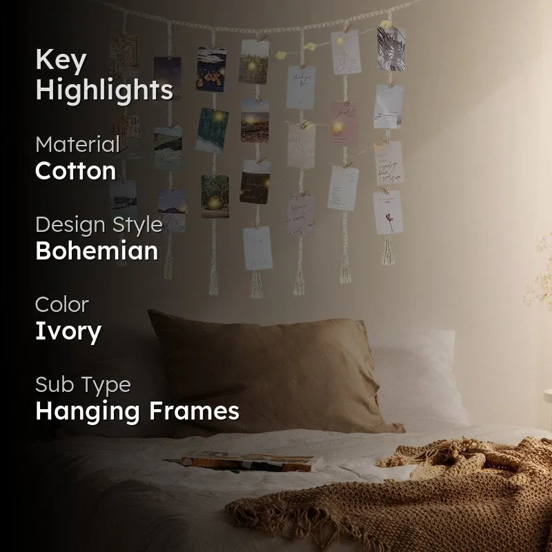 Loro Macrame hanging photoframe media 2