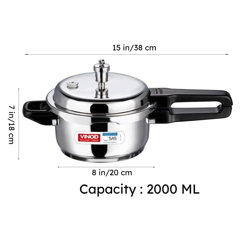 Vinod Prylin Pressure Cooker Stainless Steel - 2000 mL media 11