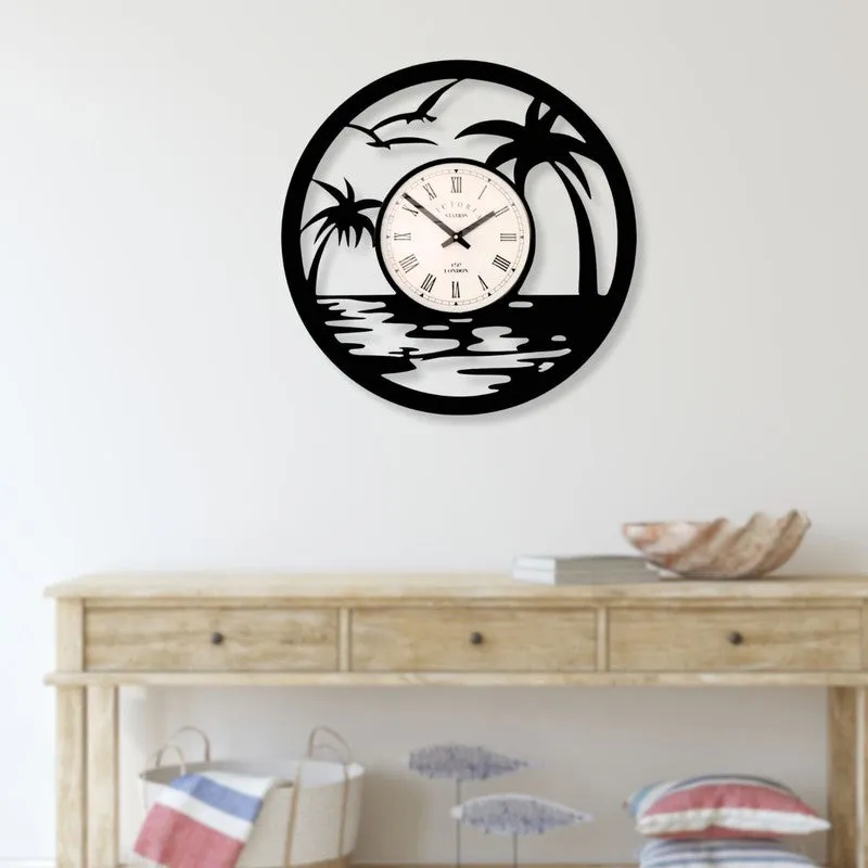 Nature Steel Analog Wall Clock - Black media 3