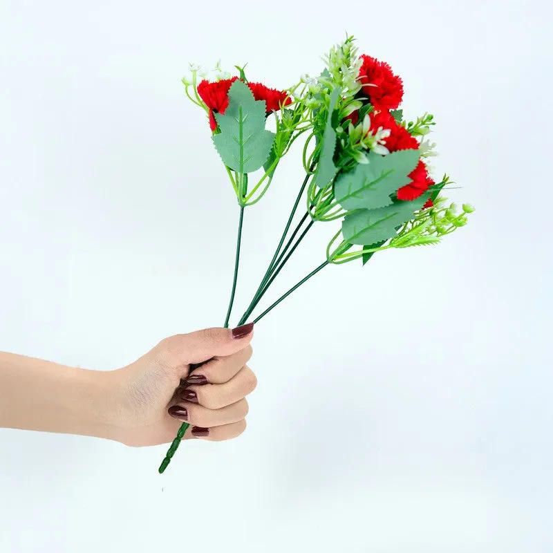 FloraCharm(Red) Decorative Artificial Flower Collection - Set Of Two media 4