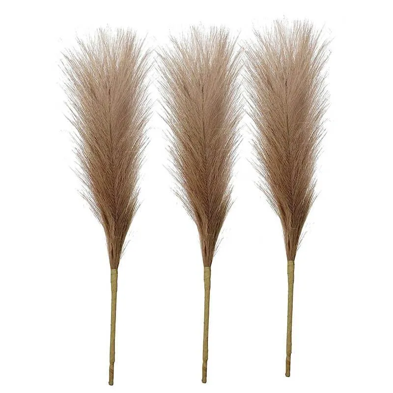 Faux Pampas Grass Sticks (45.7 cms) - Coffee media 4