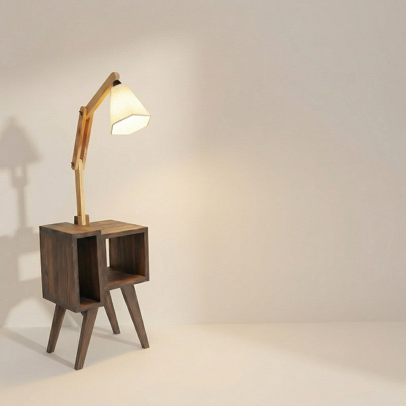 Echelon Shelf Wooden Floor Lamp With Jute Shade media 8