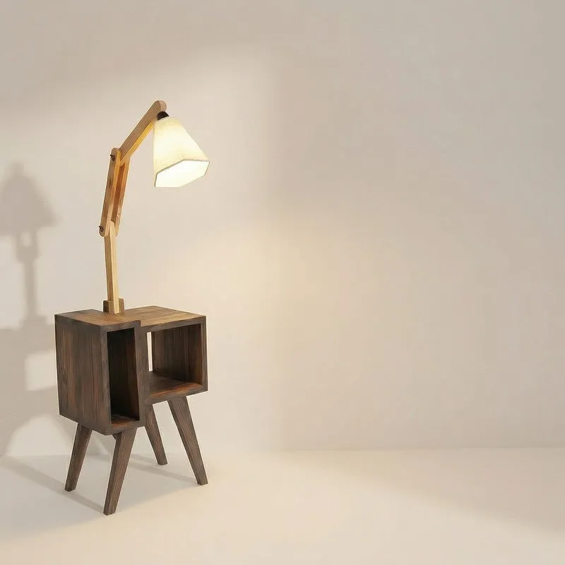 Echelon Shelf Wooden Floor Lamp With Jute Shade media 8