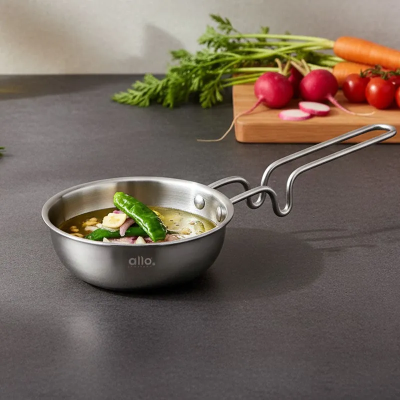 Swad Stainless Steel Tadka Pan - 320 ML media 1