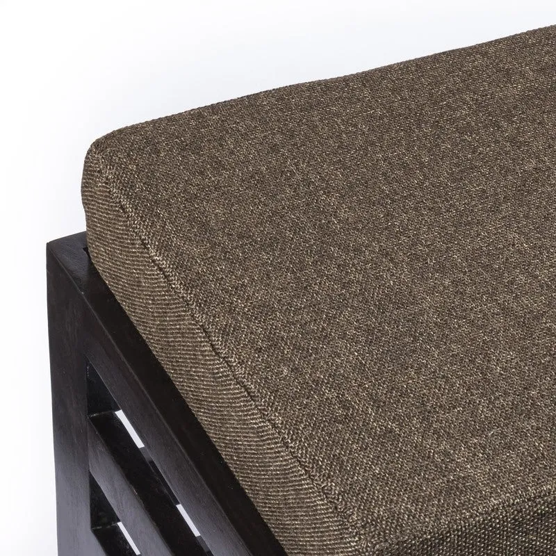 Uzeno Sheesham Wooden Bench with Cushions (Brown) - Four Piece Set media 7