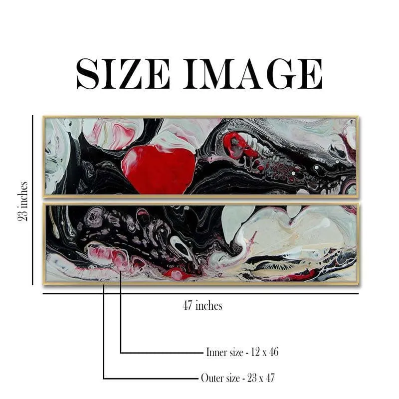Marbling Patterns Canvas Wall Art - Set Of Two media 5