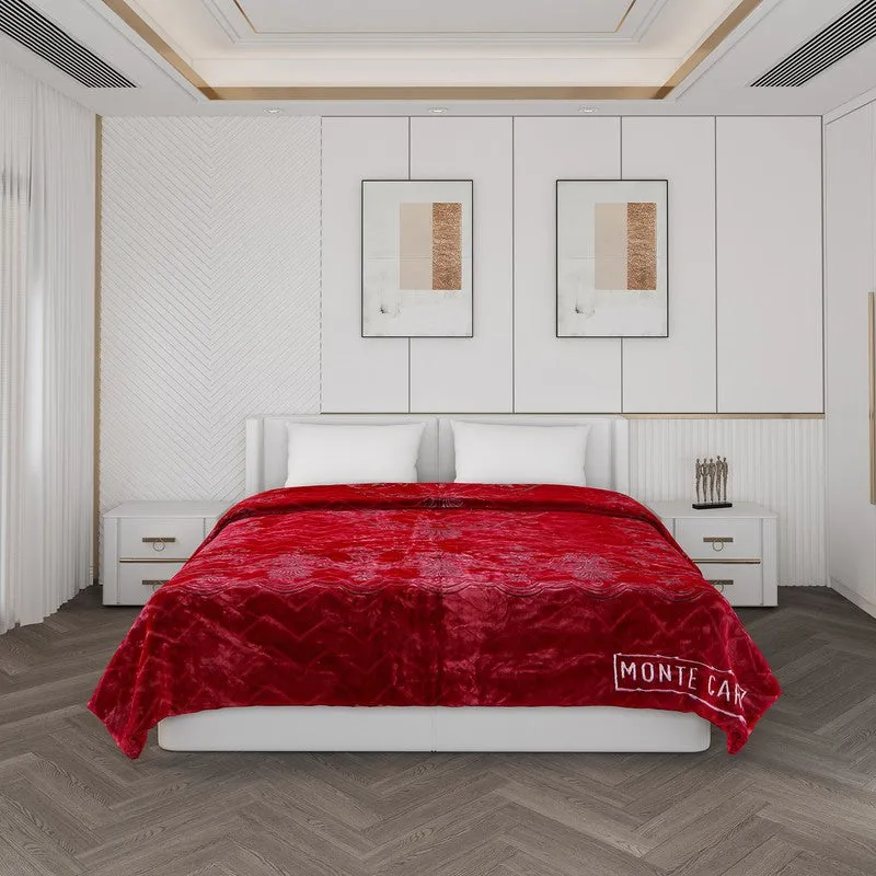 Monte Carlo Autumn Embrace Blanket (Red) - 950 GSM media 5
