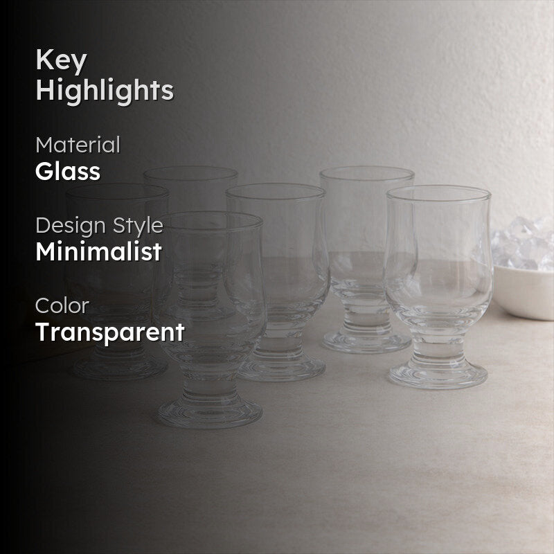 Heikyo Glass Tumbler (240 mL Each) - Set Of Six media 2