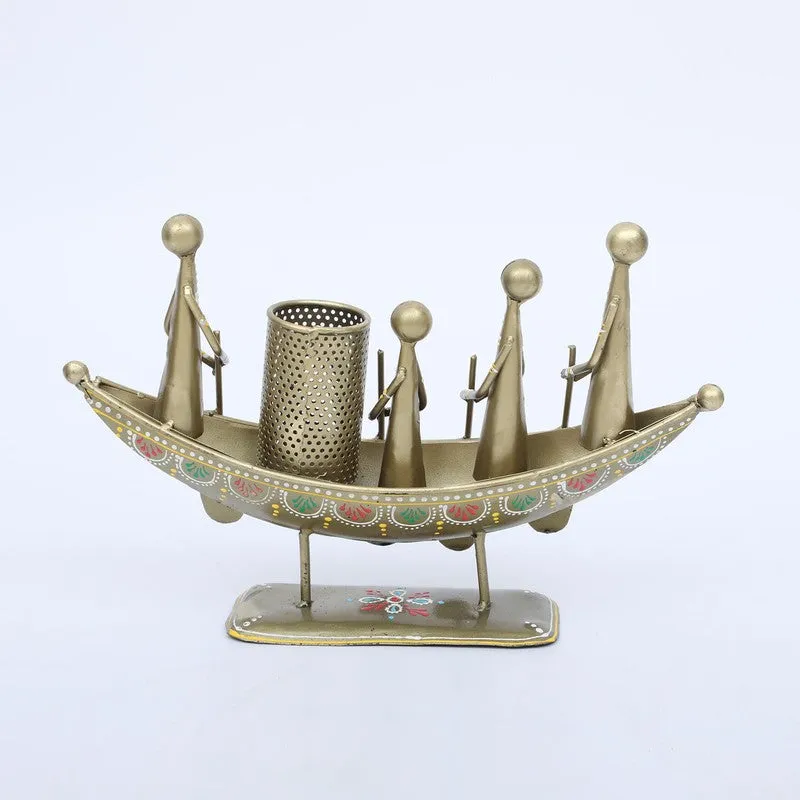 Metal Boat Iron Decor Stationery Holder media 4