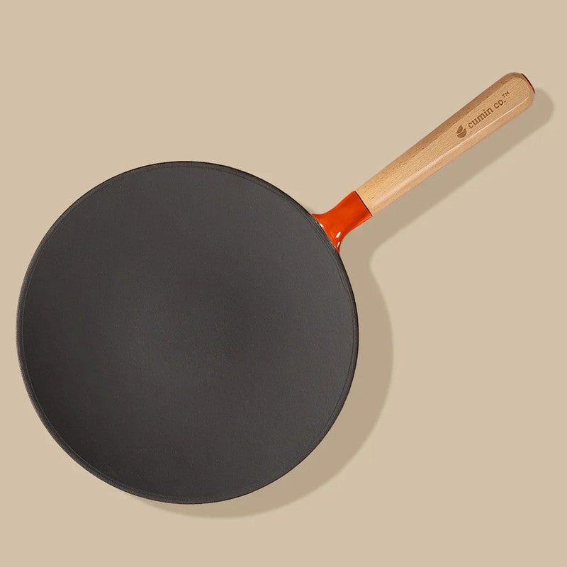 Cumin Co Enamel Cast Iron Roti Tawa - Rust media 4