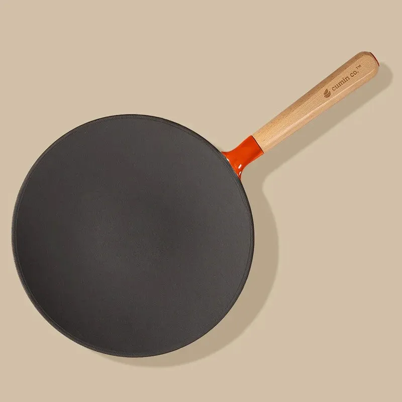 Cumin Co Enamel Cast Iron Roti Tawa - Rust media 4