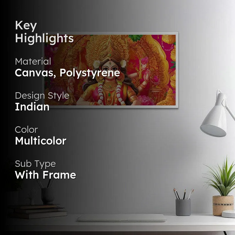 Maata Durga Shakti Wall Painting With Frame media 2