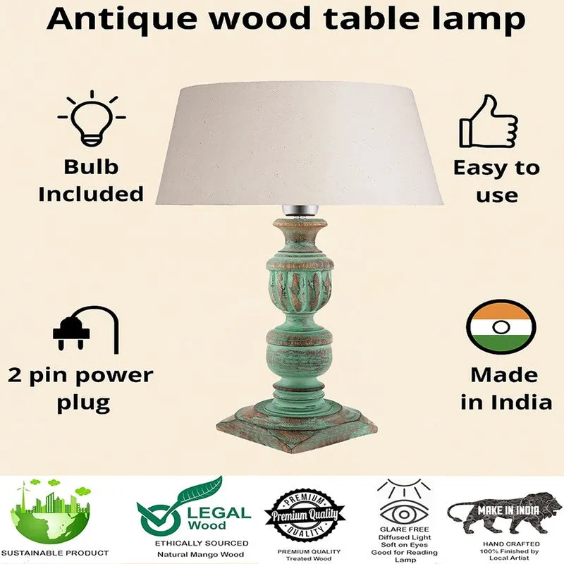 MonoCraft Wooden Table Lamp - Beige media 5
