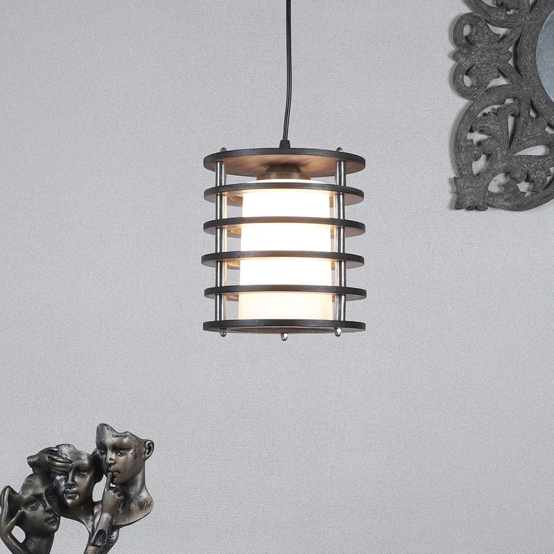 Grylla Wooden Ceiling Lamp - Round media 2