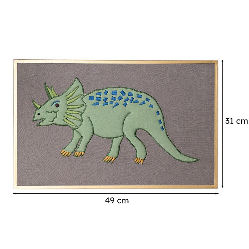 Triceratops Roar MDF & Fabric Wall Accent  - Dino Buddies Collection media 6