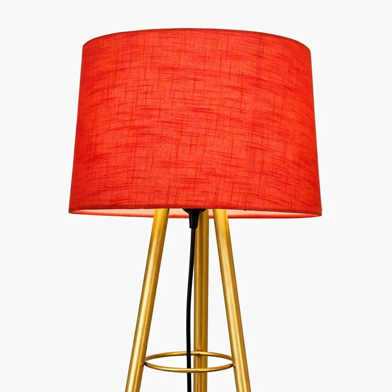 Sleekie Tripod Floor Lamp - Gold & Red media 3
