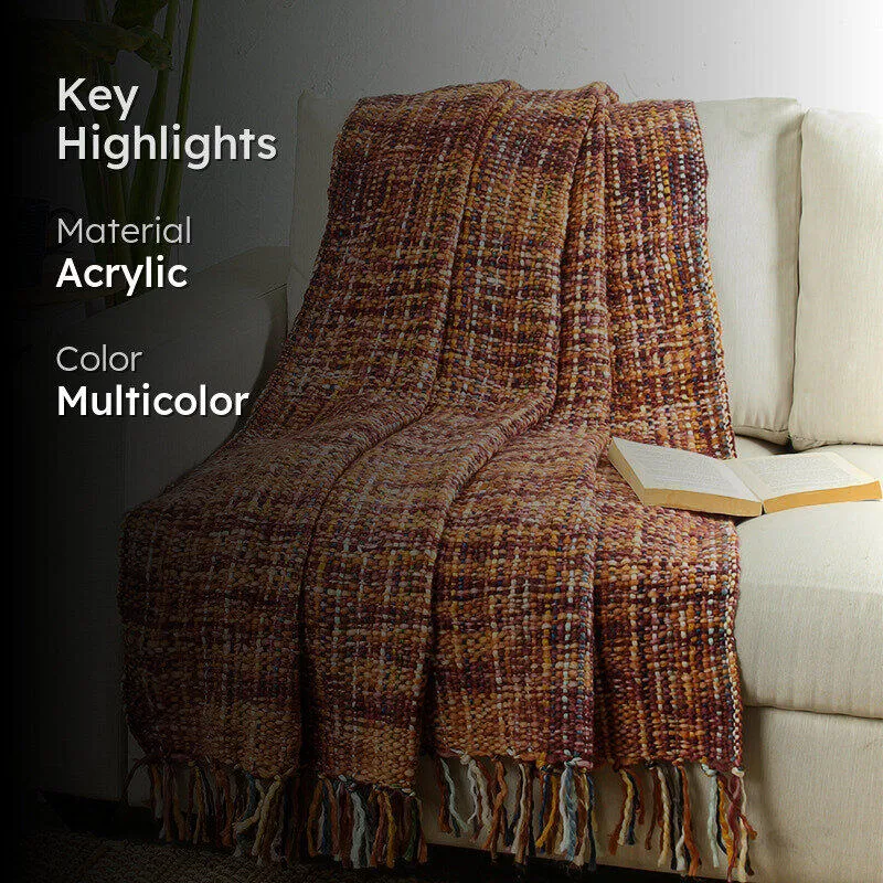 Vibrato Acrylic Throw - Brown,Orange media 2