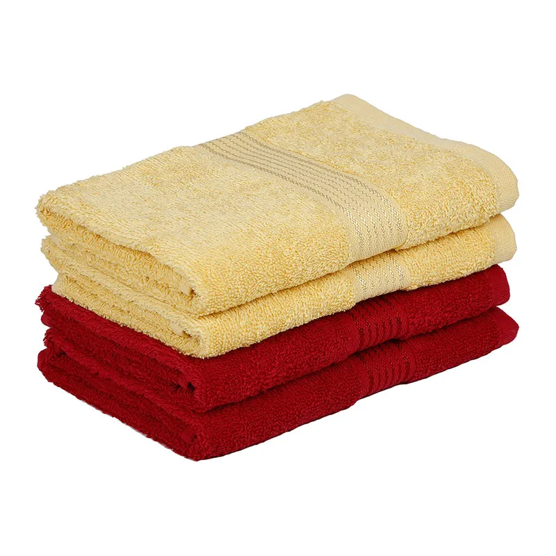 Eva Quick Dry Hand Towel (Yellow & Red) - Set Of Four media 4