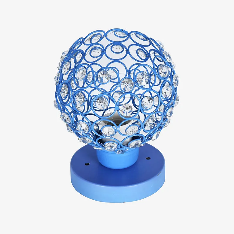 Crystal Swirls Metal Table Lamp - Blue media 3