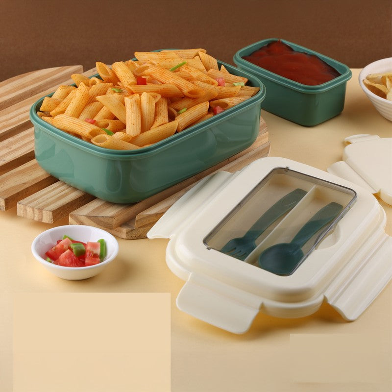 HomeEssentials Green Plastic Lunch Box - 900 ml