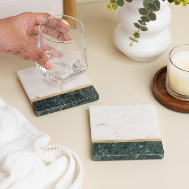 Swarna Stone Marble Coaster - Set Of Two media 4
