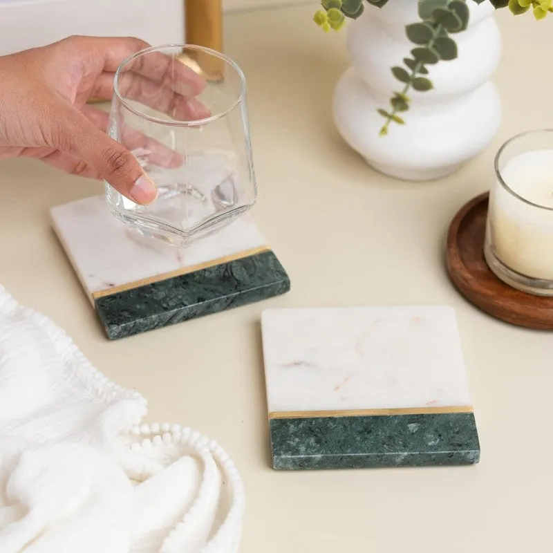 Swarna Stone Marble Coaster - Set Of Two media 4