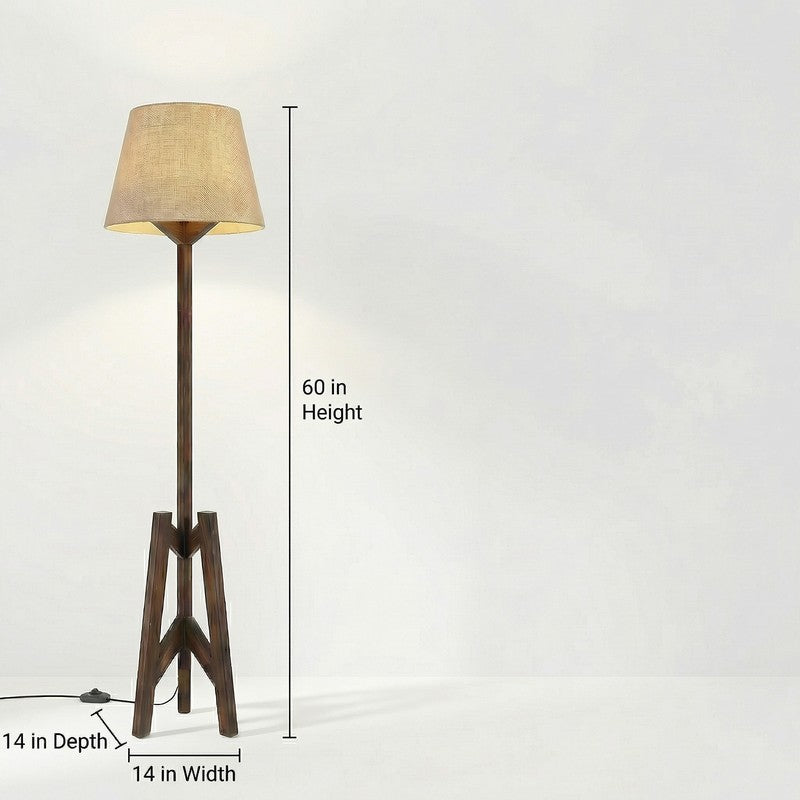 SoftBeam Wooden Floor Lamp - Brown media 10