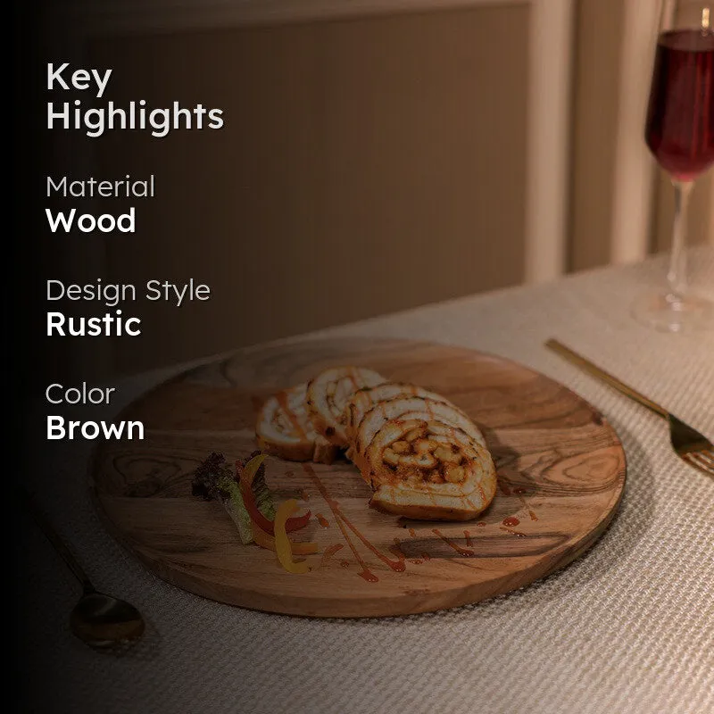EcoServe Circular Wood Platter media 2