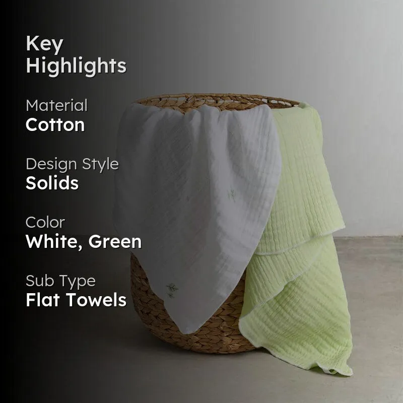 Little Maive Baby Bath Towel (Green) - Set Of Two media 2