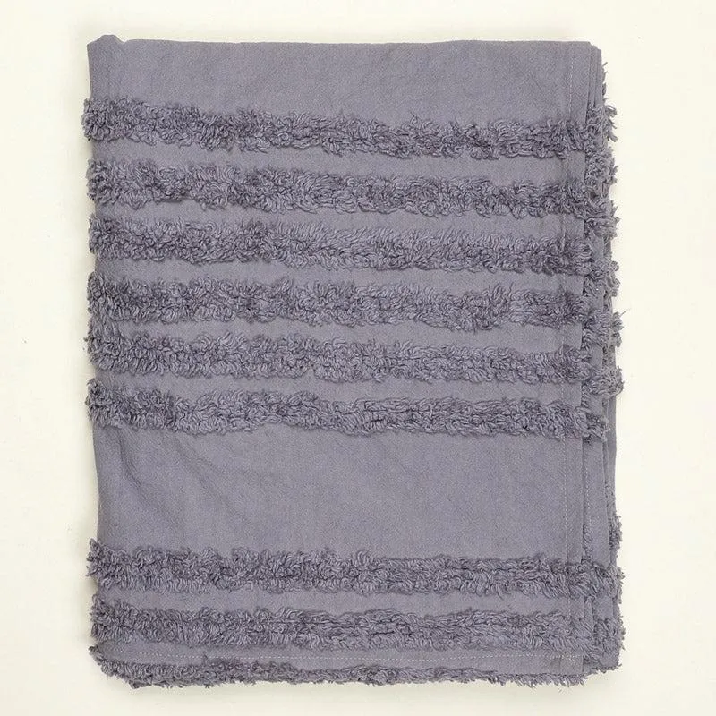 Nishtha Cotton Throw - Dark Grey media 4