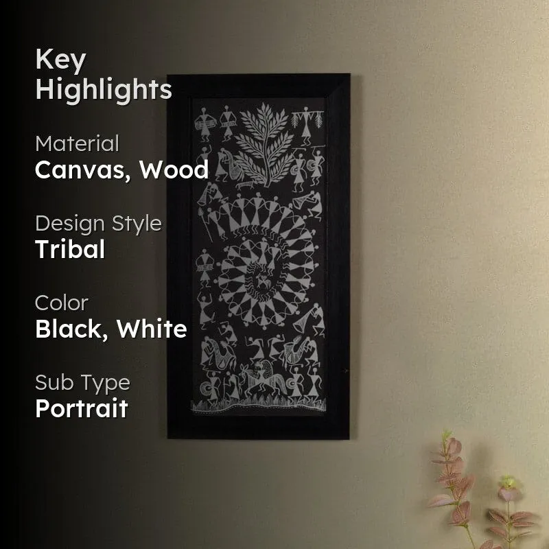 Warli Rythm Canvas Wall Art media 2