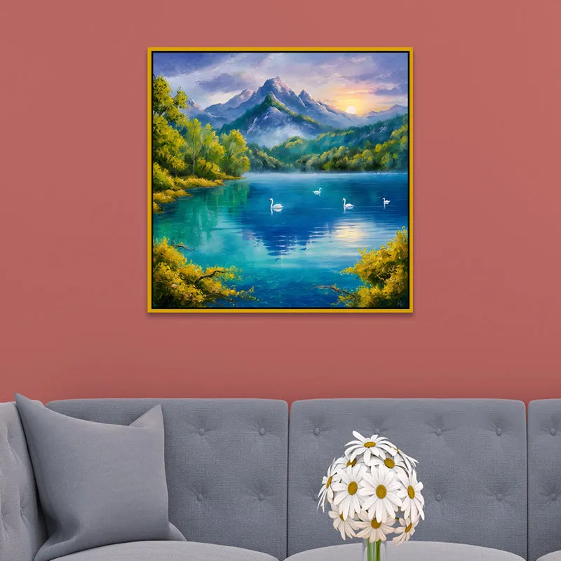 Serenity Of Water Canvas Wall Art With Frame media 1