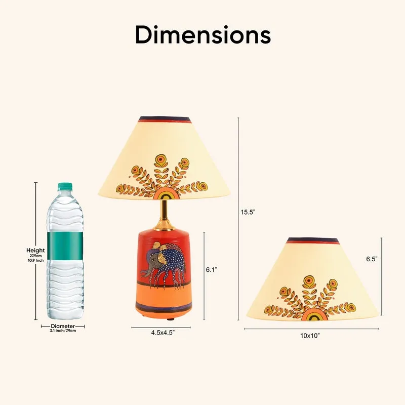 Indrarjun Terracotta Table Lamp - Multicolor media 15